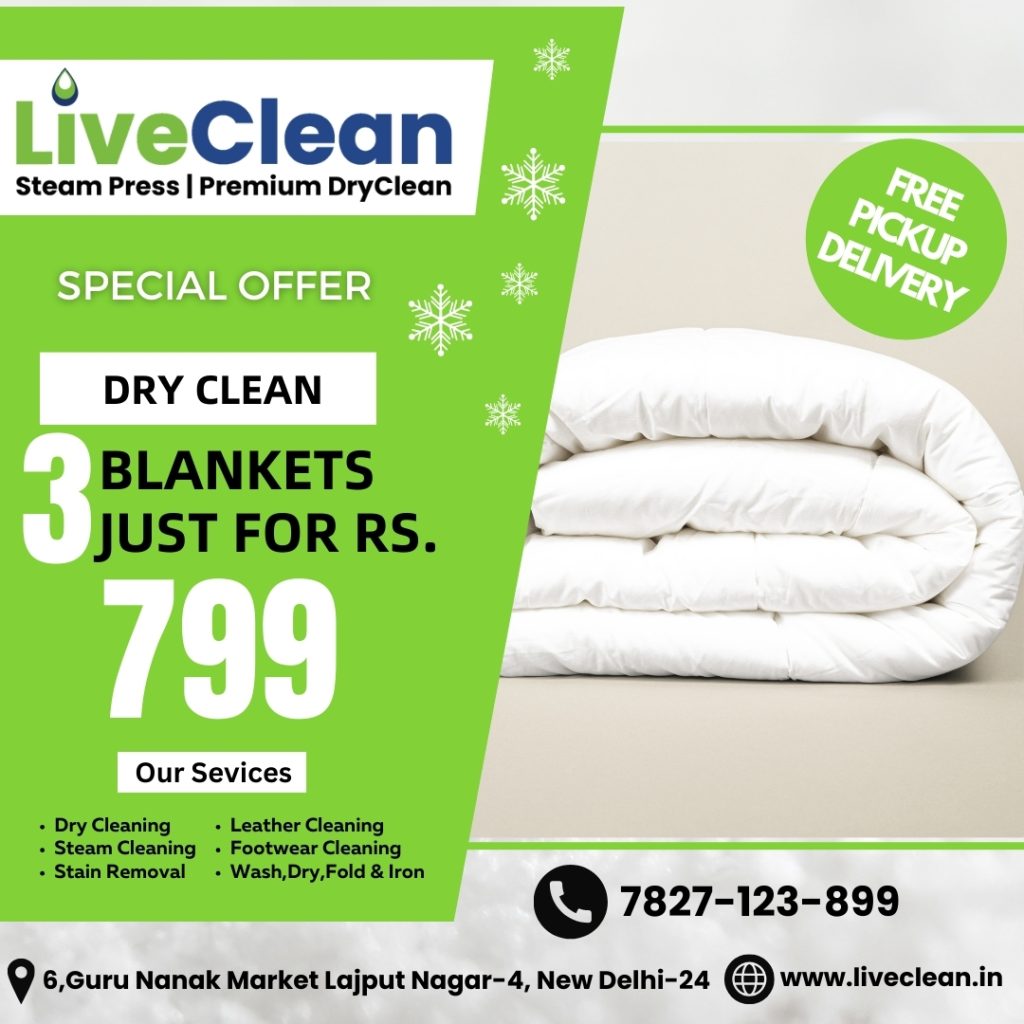 Dry Clean 3 Blanket For Rs 799