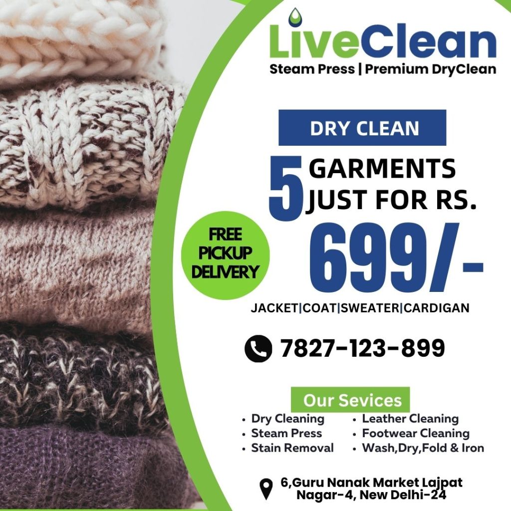 Dry Clean 5 Garments For Rs 699 Offer